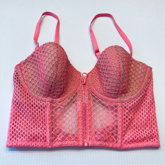 Victoria’s Secret Very Sexy Long Line Demi Bra Size 34C Pink NEW - Picture 6 of 10